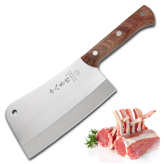 SHI BA ZI ZUO Couperet à viande robuste pour couper les os