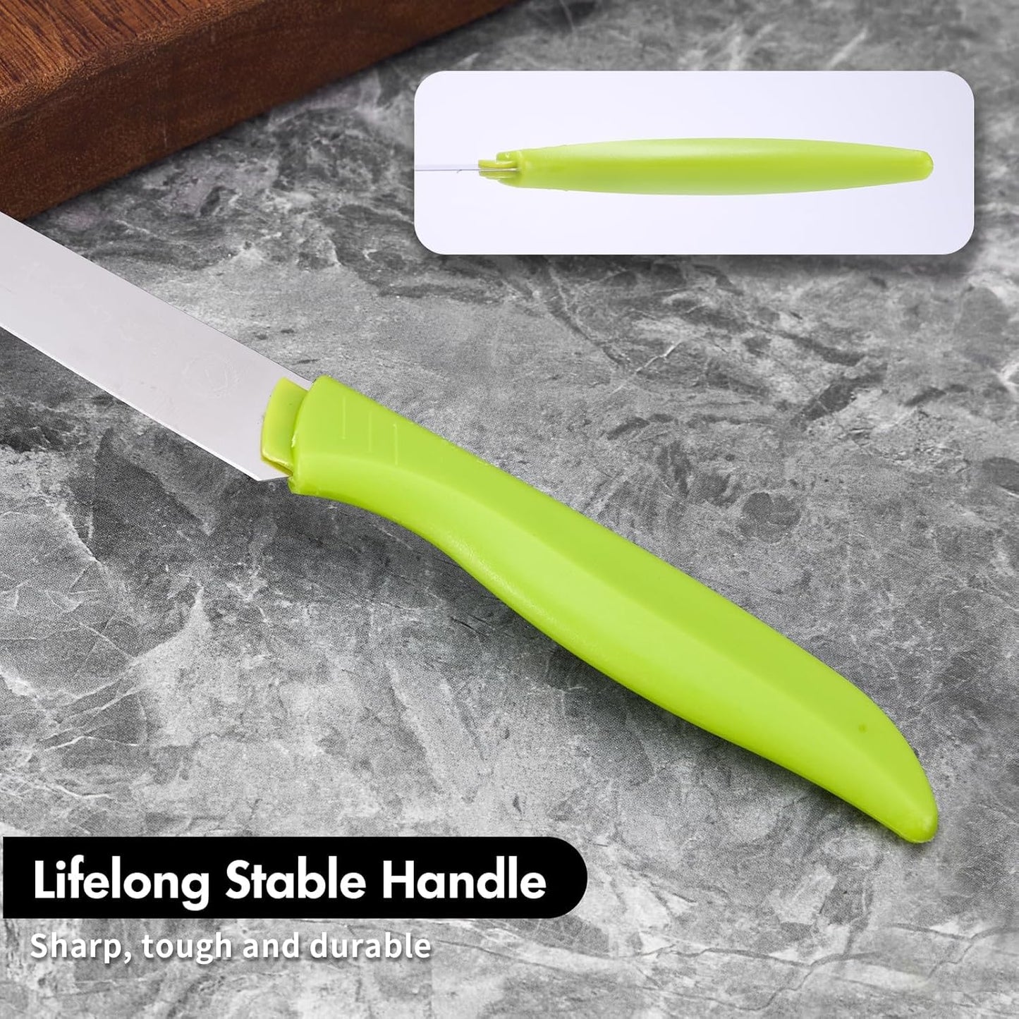 SHI BA ZI ZUO Paring Knife with Knife Cover, Stainless Steel Fruit Knife Ultra Sharp Kitchen Knives with PP Handle