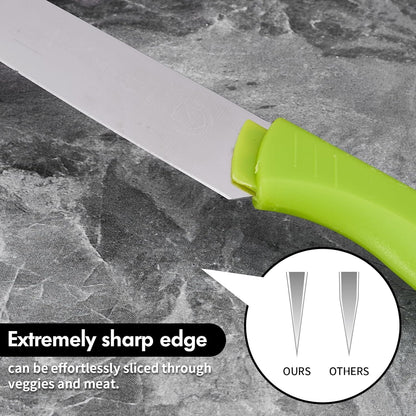 SHI BA ZI ZUO Paring Knife with Knife Cover, Stainless Steel Fruit Knife Ultra Sharp Kitchen Knives with PP Handle