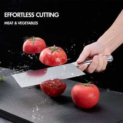 Kitchen knife set, butcher knife and fruit knife 2-piece set, professional chef's knife kitchen knife, Damascus pattern vegetable knife meat knife paring knife, stainless steel handle, gift box