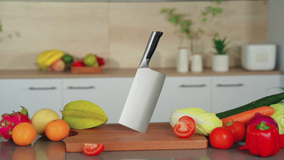 SHI BA ZI ZUO Chopper Knife Professional Chef Knife Meat Cleaver Knife Butcher Knife Slicing Meat Chopping Bones with Stainless Steel Handle