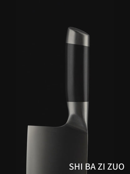 SHI BA ZI ZUO 18cm Chinese chef's knife, chef's knife, thin and light kitchen knife, stainless steel vegetable knife, vegetables and chopping small bones